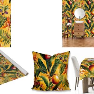 Custom Printed Botanical fabric, wallpaper, scatter cushions and tablecloths