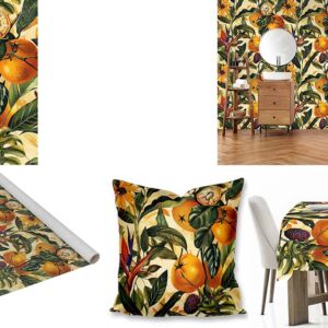 Custom Printed Botanical fabric, wallpaper, scatter cushions and tablecloths